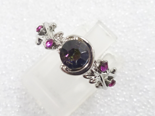 JAPANESE KIMONO / ANTIQUE COLORED STONE RING (SIZE 12.5)
